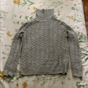 Cable knit, turtleneck sweater